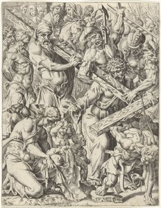 Att bära korset Mänsklighetens fall och återlösning genom Kristi liv och lidande (serietitel) av Dirck Volckertsz. Coornhert (attributed to)