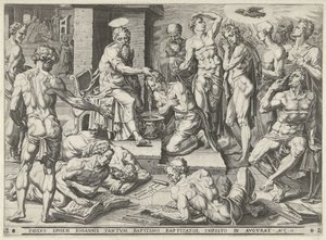 Paulus döper invånarna i Efesos av Dirck Volckertsz. Coornhert (attributed to)