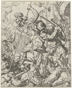 Den assyriska arméns flykt Judit och Holofernes (serietitel) av Dirck Volckertsz. Coornhert (attributed to)