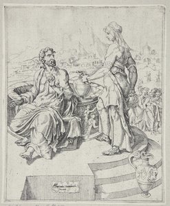 Kristus och den samaritanska kvinnan av Dirck Volckertsz. Coornhert