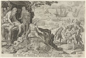 Kejserliga trupper av Karl V invaderar Centralamerika 1530 Victories of Charles V (serietitel) Divi Caroli. v. imp. välja. max. victoriae, ex multis praecipuae (serietitel) av Dirck Volckertsz. Coornhert