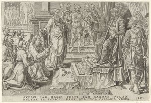 Underkuvande av sex tyska städer, 1547 Victories of Charles V (serietitel) Divi Caroli. v. imp. välja. max. victoriae, ex multis praecipuae (serietitel) av Dirck Volckertsz. Coornhert