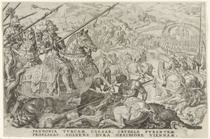 Relief av Wien, 1529 Victories of Charles V (serietitel) Divi Caroli. V. imp. välja. max. victoriae, ex multis praecipuae (serietitel) av Dirck Volckertsz. Coornhert