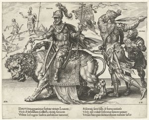 Davids triumf Triumph of Patience (serietitel) Patientiae Trivmphvs (serietitel) av Dirck Volckertsz. Coornhert