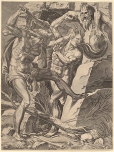Hercules dödar Cacus av Dirck Volckertz Coornhert