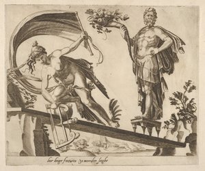 När förmögenheten är överflödig kommer fallet att bli djupare från sex ordspråk om förmögenhet, ca. 1560. av Dirck Volkertsen Coornhert