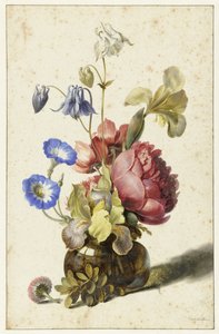Blommor i en flaska Blommor i en glasvas
