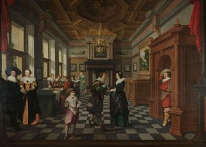 En sjudelad dekorativ sekvens: en interiör, 1630-32