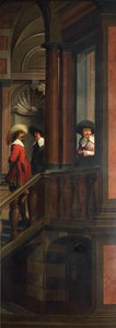 En sjudelad dekorativ sekvens: Utomhustrappan av Dirck van Delen