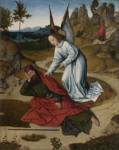 Nattvarden altartavla: Elia i öknen högra flygeln, 1464-1468