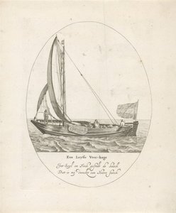 Leiden färja En Leytse Veer-kage (titel på objekt) Åtta olika holländska typer av inlandsfartyg (serietitel) av Dirk Eversen Lons