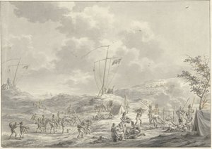 Den ryska arméns läger vid Callantsoog 1799 av Dirk Langendijk