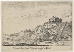 Utsikt över kyrkan Santo Amaro i Lissabon Vista de Santo Amaro e Prospectiva do Lugar de Bellem (titel på objekt) Utsikt över Lissabon (serietitel)