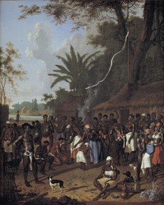 Rituell slavfest på en sockerplantage i Surinam