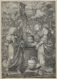 Kristus och kvinnan i Samaria, 1523.