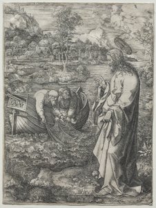 Jesus kallar till St. Peter och St. Andreas, 1523.