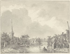 Byn Harmelen vid Leidse Vaart utanför Utrecht av Dirk Verrijk