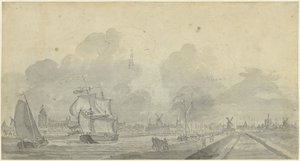 Utsikt över Zierikzee av Dirk de Jong