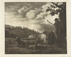 Landskap med en herde av Dirk van der Toorn