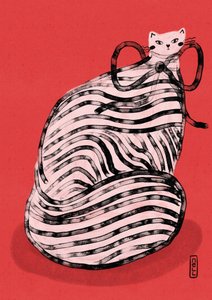 Den lustiga rödrandiga katten av Dirkie Nell