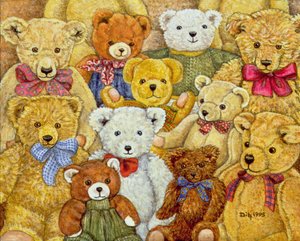 Ted-Patch, 1995 (akryl på panel) av Ditz
