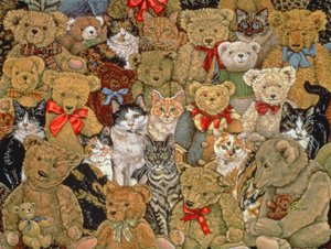 Tedcats, 1997 (akryl på panel) av Ditz