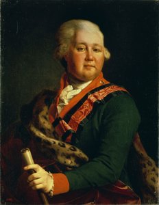 Porträtt av greve Valentin Platonovich Ivanovich Musin-Pushkin 1735-1804, slutet av 1780-talet