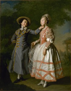 Porträtt av Ekaterina Chrusjtjova och grevinnan Ekaterina Khovanskaya, 1773