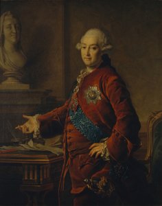 Porträtt av rektor prins Alexander Mikhaylovich Golitsyn 1723-1807, 1772