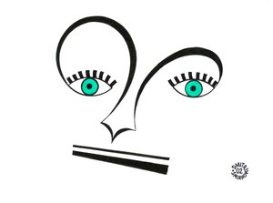 Alto clef face - ett ansikte ritat med hjälp av clef och annan musikalisk notation