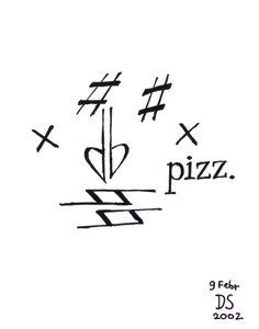 Pizzicato-ansikt - ett ansikte som ritas med hjälp av musikalisk notation