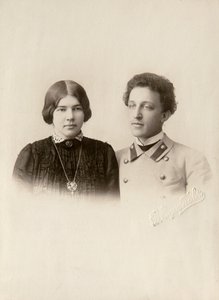 Alexander Blok, rysk poet, med sin fru Lyuba, ca 1900-talet