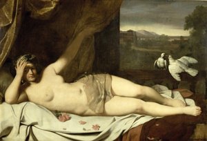 Venus (olja på duk) av Domenichino (1581-1641) (attr. to)