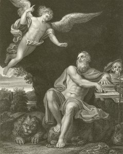St Hieronymus med ängeln av Domenichino
