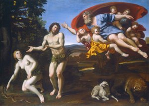 Tillrättavisningen av Adam och Eva, 1626.