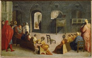 En predikan av Saint Bernard av Siena ... av Domenico Beccafumi