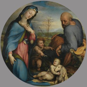 Den heliga familjen med den unge Johannes