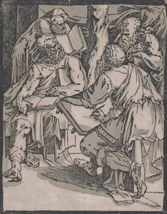 Fyra läkare i kyrkan, ca. 1540-1550. av Domenico Beccafumi