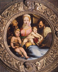 Heliga familjen, av Domenico Beccafumi (1486-1551) av Domenico Beccafumi