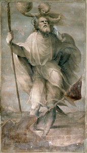 Sankt Christopher. Målning av Domenico Beccafumi (1486-1551)