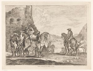 Ryttare vid en ruin av Domenico Bernardo Zilotti