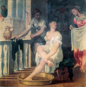Batseba vid sitt bad av Domenico Brusasorci