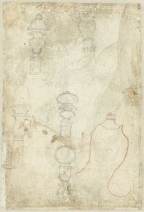 Skisser av knappar av Domenico Campagnola (possibly)