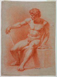 Teckning, Teckning, Naken, ca 1740
