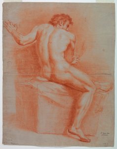 Teckning, Naken, ca 1740