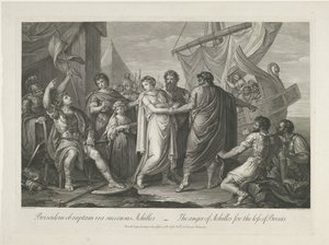 Achilles buar över sin förlust av Briseïs Akilles ilska för förlusten av Briseis (titel på objekt)