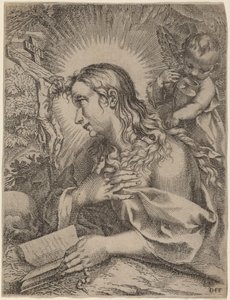 Den ångerfulla Magdalena av Domenico Falcini after Francesco Villamena after Francesco Vanni