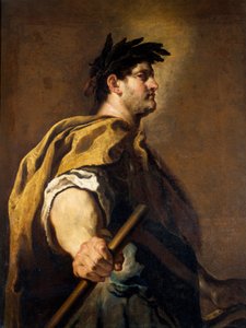 Porträtt av den romerske kejsaren Domitianus (Titus flavius domitianus) (51-96) Målning av Domenico Fetti (1589-1623) 1600-talet sön. 1,51x1,12 m