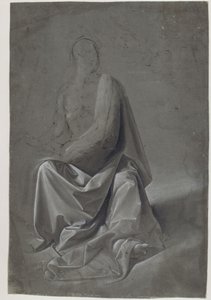Studie av draperi (möjligen studie av evangelisten Matteus mantel) av Domenico Ghirlandaio