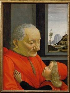 Porträtt av en gammal man och en ung pojke - ... av Domenico Ghirlandaio